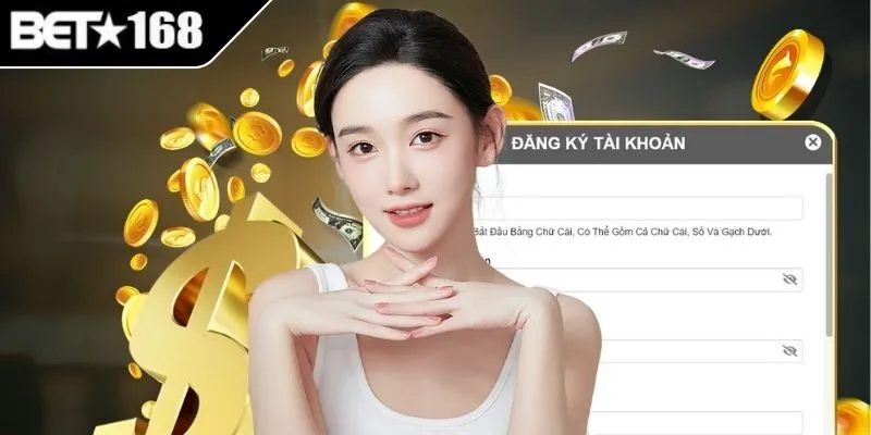 Nhập thông tin vào biểu mẫu đăng ký BET168VN